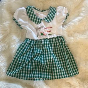 Cajun Christmas Dress. Size 12-18 months.